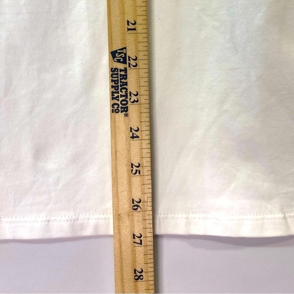 New Gorgeous White Sleeveless Top Blue Embroidery XL V-neck Layering Office Wear - Picture 8 of 12